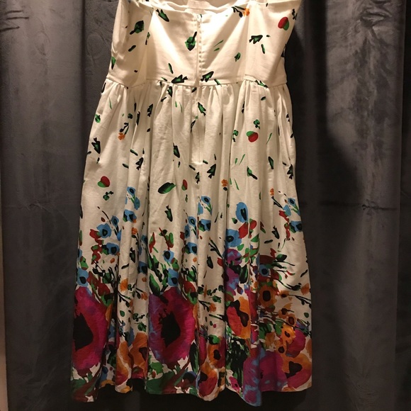 Dress, Retro Style, White Floral, Adjust. Straps - Picture 2 of 7